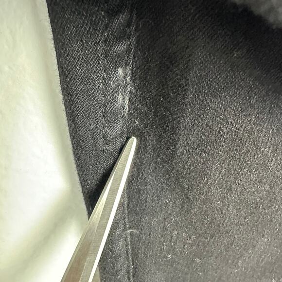 Abercrombie & Fitch Womens Straight Leg Mid Rise Fringe Hem Ankle Black Jeans 0S - Picture 10 of 10